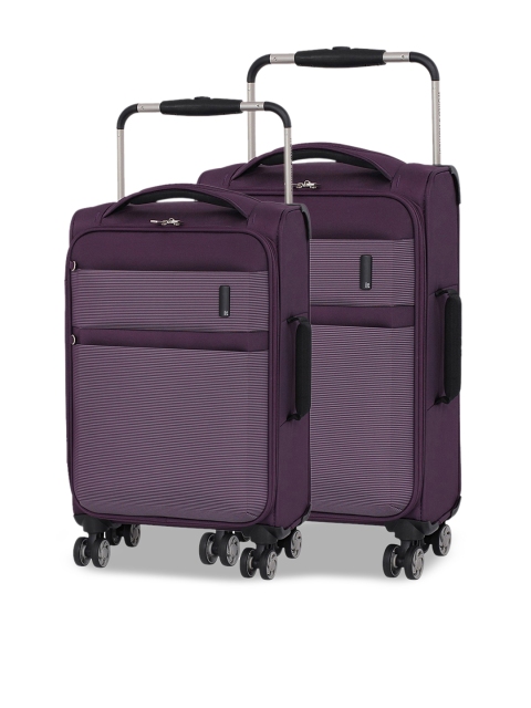 

IT Luggage Unisex Set of 2 Soft-Sided Trolley Bags, Purple