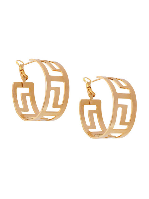 

Foxy Sperks Gold-Toned Contemporary Half Hoop Earrings