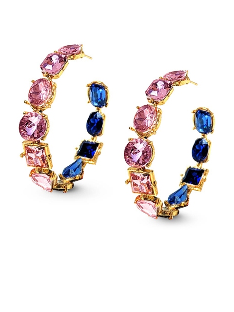 

Foxy Sperks Gold-Toned Circular Hoop Earrings