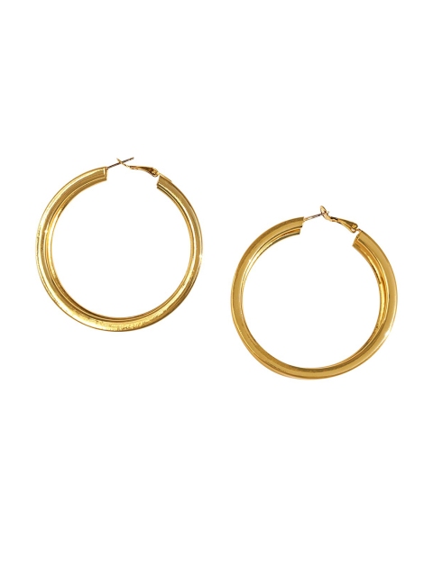 

Foxy Sperks Gold-Toned Circular Hoop Earrings