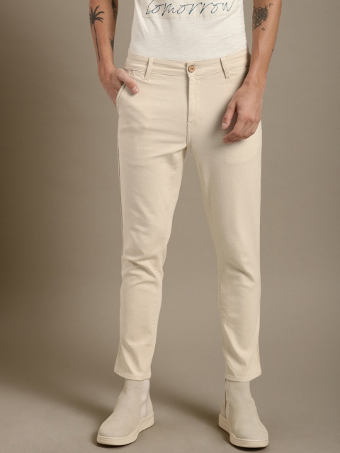

ether Kora Collection Off-White Carrot Fit Clean Look Sustainable Unbleached Fabric Jeans