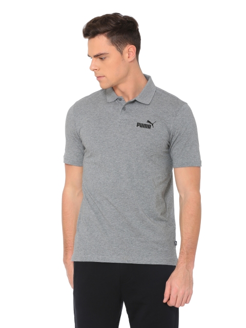 

Puma Men Grey Printed Polo Collar T-shirt