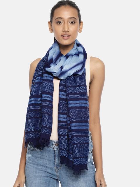 

Ayesha Blue Striped Scarf