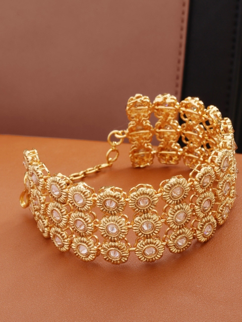 

Priyaasi Gold-Plated Kundan-Studded Handcrafted Kada Bracelet