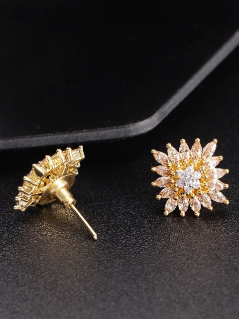 

Priyaasi Gold-Plated Stone-Studded Classic Studs