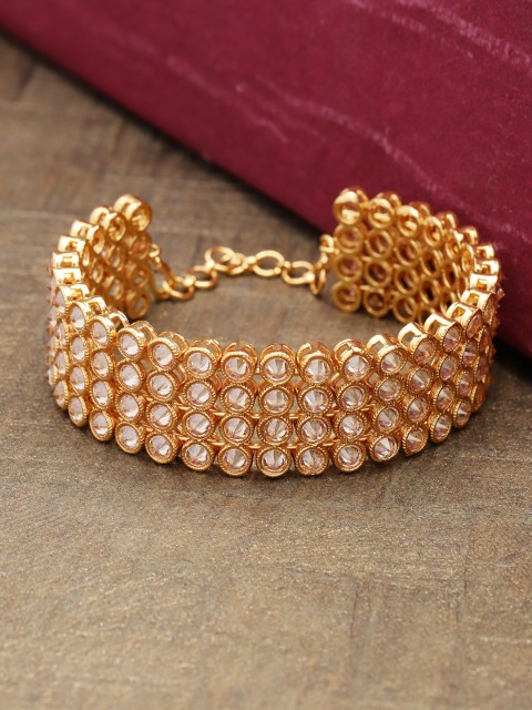 

Priyaasi Gold-Plated Kundan-Studded Handcrafted Kada Bracelet