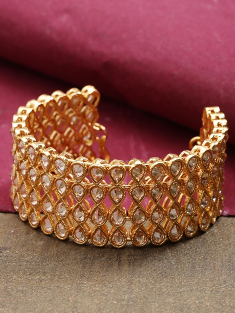 

Priyaasi Gold-Plated Kundan-Studded Handcrafted Kada Bracelet