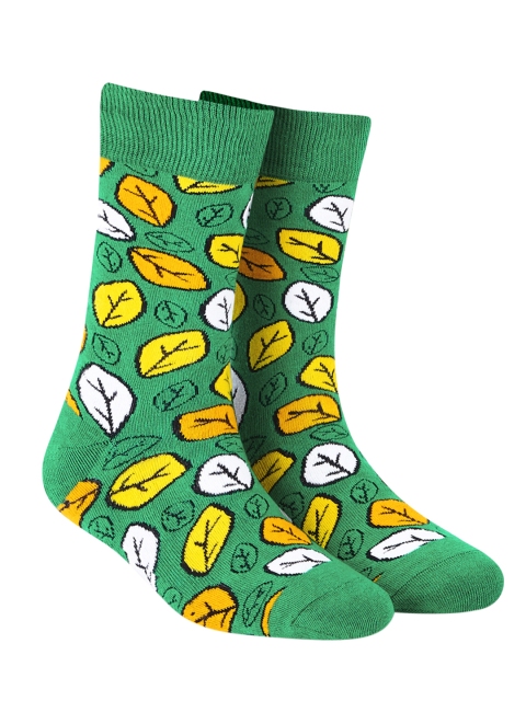 

Dynamocks Unisex Patterned Calf-Length Socks, Green