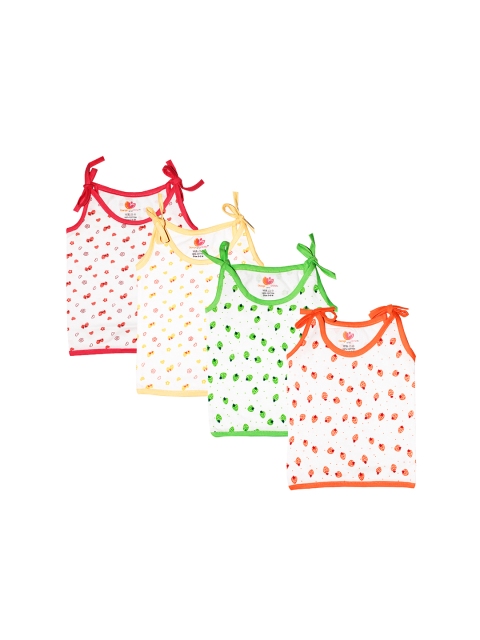

Orange and Orchid Unisex Pack of 4 Printed Jhablas, Multi