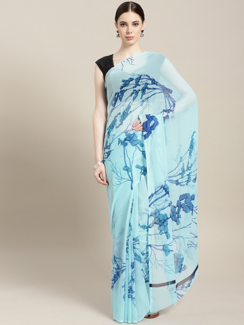 

Four Seasons Blue Printed Saree