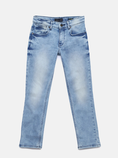 

Indian Terrain Boys Blue Regular Fit Mid-Rise Clean Look Jeans
