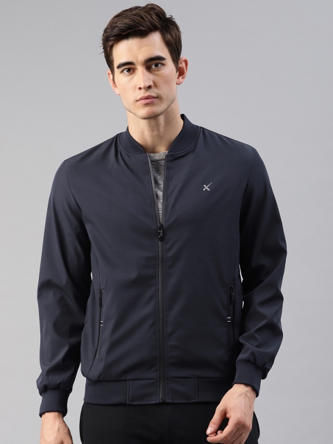 

HRX by Hrithik Roshan Men Navy Blue Solid Bomber Jacket