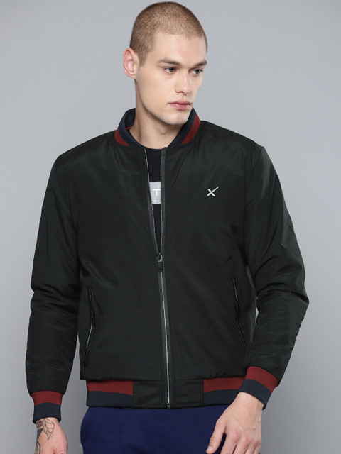 

HRX by Hrithik Roshan Active Men Black Solid Bomber Jacket