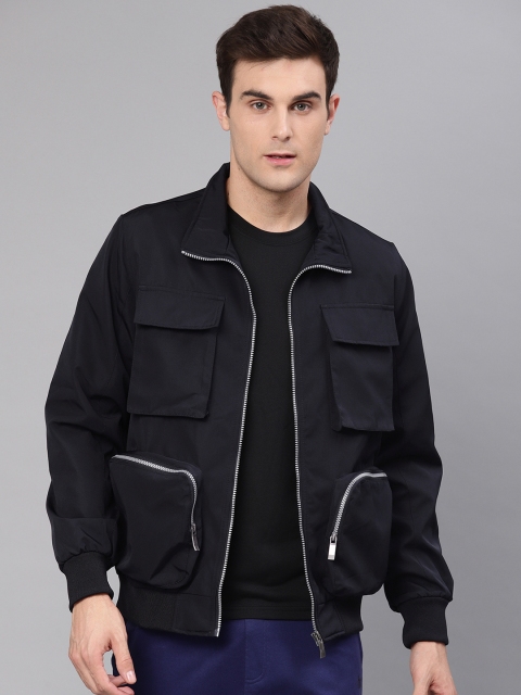 

HRX by Hrithik Roshan Men Navy Blue Solid Lifestyle Jacket
