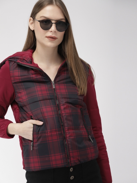 

Harvard Women Maroon Printed Puffer Jacket