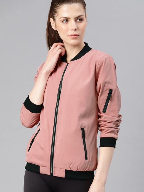 

HRX by Hrithik Roshan Women Peach-Coloured Active Solid Jacket