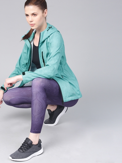

HRX by Hrithik Roshan Women Blue Solid Jacket