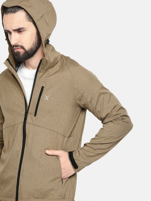 

HRX by Hrithik Roshan Men Brown Running Hooded Solid Jacket