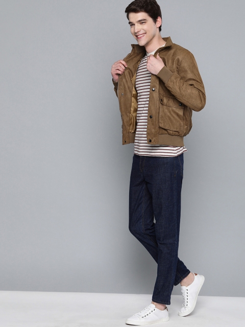 

Mast & Harbour Men Brown Solid Bomber