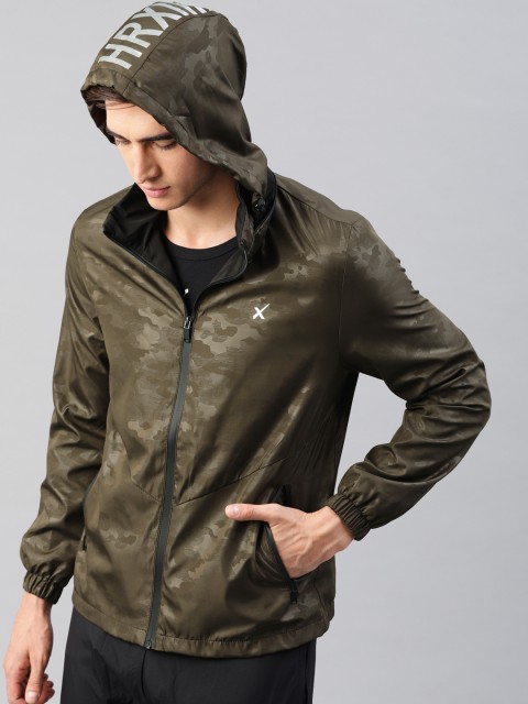

HRX by Hrithik Roshan Men Green Printed Jacket