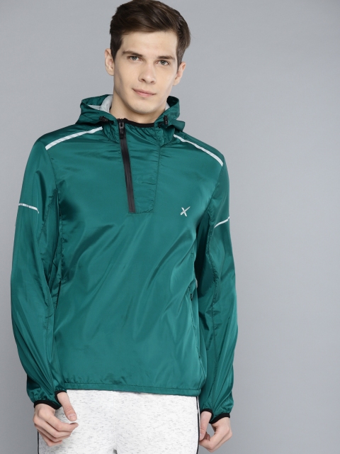 

HRX by Hrithik Roshan Men Teal Green Solid Running Lightweight Sporty Jacket