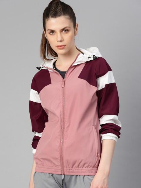 

HRX by Hrithik Roshan Women Pink Solid Jacket