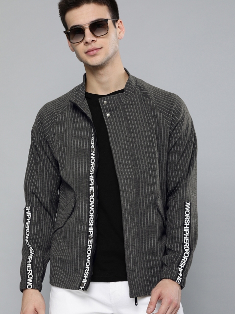 

Harvard Men Charcoal Grey Striped Tailored Jacket