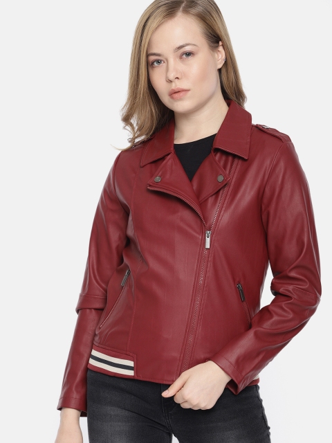 

Harvard Women Maroon Solid Jacket