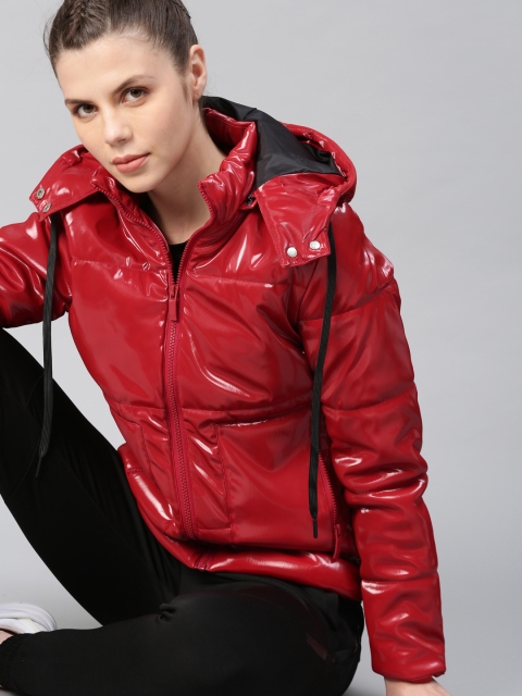 

HRX by Hrithik Roshan Women Red Solid Jacket