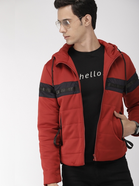 

Harvard Men Red Solid Padded Jacket
