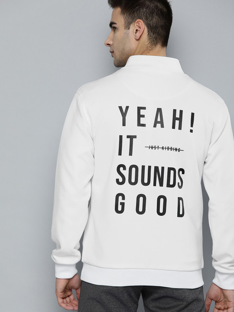

Harvard Men White Solid Bomber