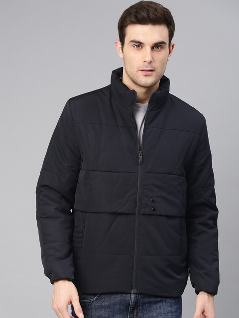 

HRX by Hrithik Roshan Lifestyle Navy Blue Solid Padded Jacket