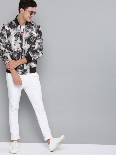 

Mast & Harbour Men Black & Grey Reversible Bomber Jacket