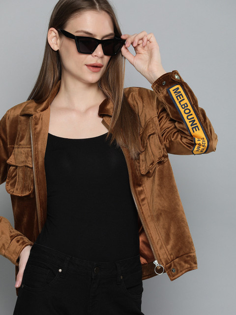 

Harvard Women Brown Solid Tailored Jacket