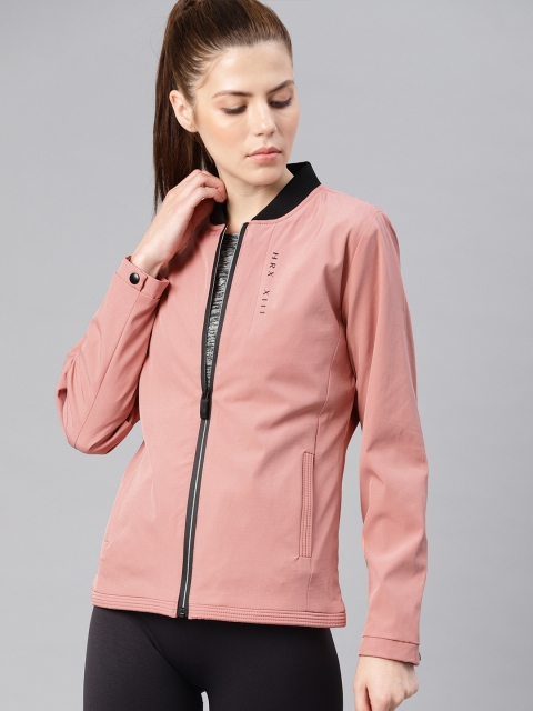 

HRX by Hrithik Roshan Women Active Peach-Coloured Solid Jacket