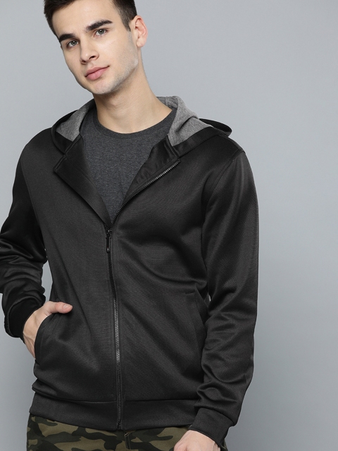 

Harvard Men Black Solid Bomber Jacket