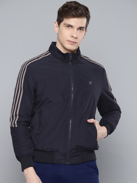 

HRX by Hrithik Roshan Men Navy Blue Solid Active Bomber Jacket