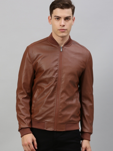 

Harvard Men Brown Solid Bomber Jacket