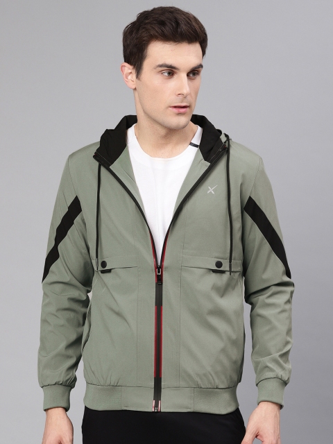 

HRX by Hrithik Roshan Men Green Rapid Dry Hooded Jacket