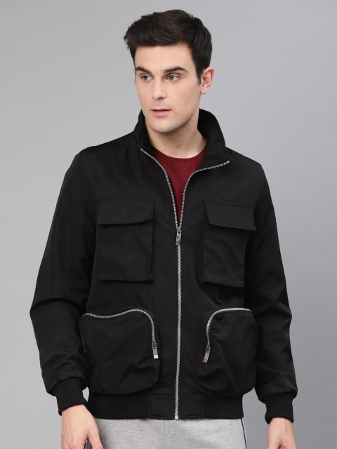 

HRX by Hrithik Roshan Men Black Solid Lifestyle Jacket