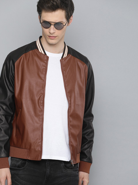 

Harvard Men Brown Solid Bomber Jacket