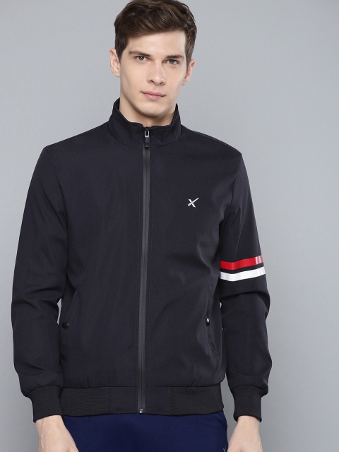 

HRX by Hrithik Roshan Men Navy Blue Solid Active Bomber Jacket