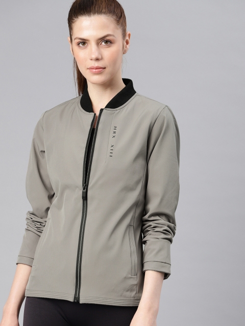 

HRX by Hrithik Roshan Women Grey Active Solid Jacket