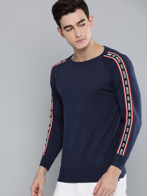 

Harvard Men Navy Blue Solid Sweater