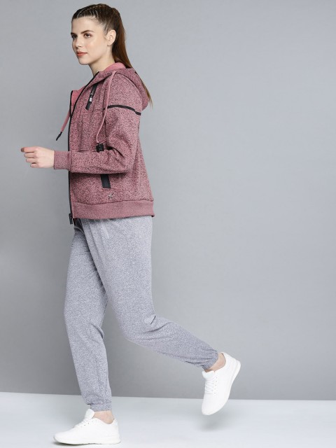 

HRX by Hrithik Roshan Women Pink Solid Active Hooded Sweatshirt