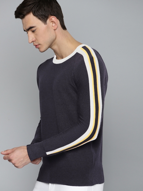 

Harvard Men Navy Blue Solid Sweater