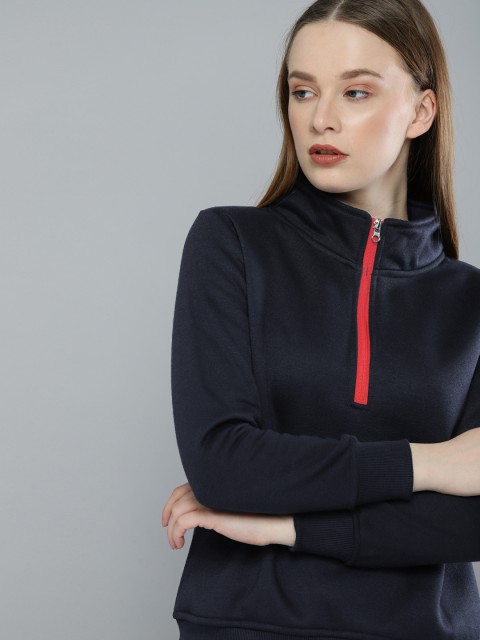 

Harvard Women Navy Blue Solid Sweatshirt