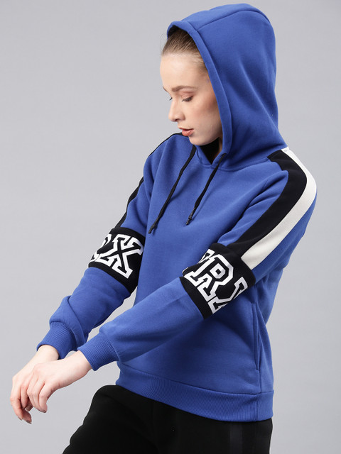 

HRX by Hrithik Roshan Women Blue Solid Lifestyle Sweatshirts