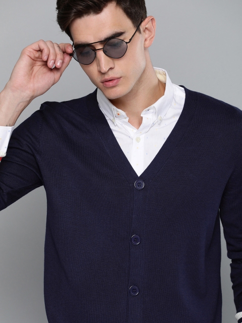 

Harvard Men Navy Blue Solid Sweater
