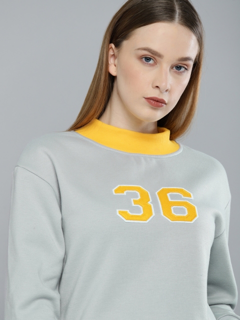 

Harvard Women Grey Printed Sweatshirt